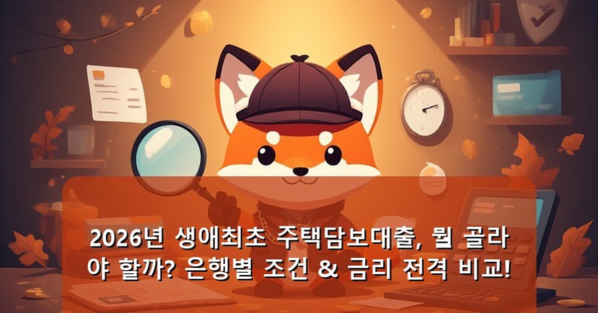 생애최초 주택담보대출 비교 - money.whcksdid.kr 캐릭터