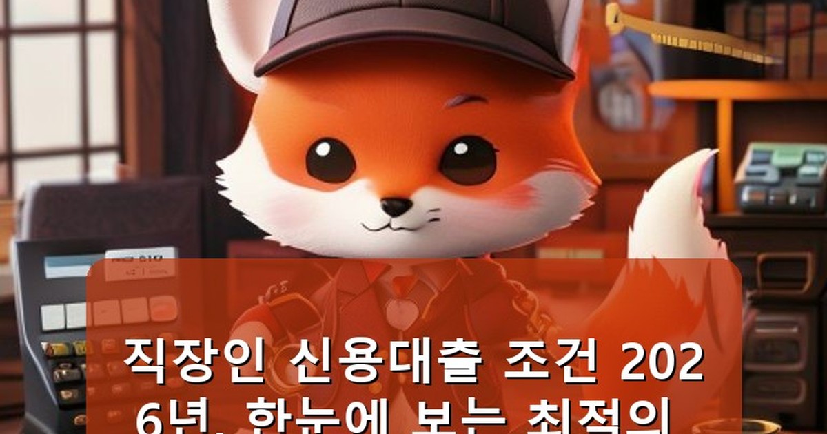 직장인 신용대출 조건 - money.whcksdid.kr 캐릭터