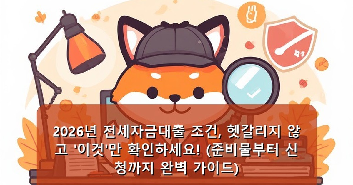 전세자금대출 조건 - money.whcksdid.kr 캐릭터