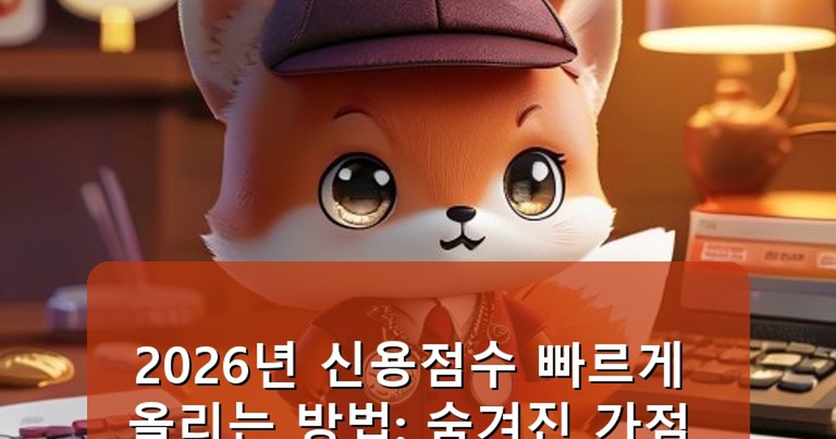 신용점수 빠르게 올리는 방법 - money.whcksdid.kr 캐릭터