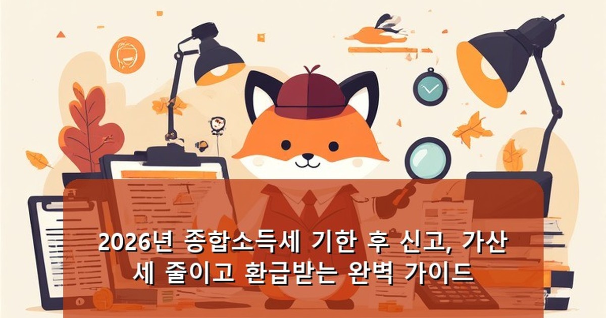 종합소득세 신고 기한 후 신고 - money.whcksdid.kr 캐릭터