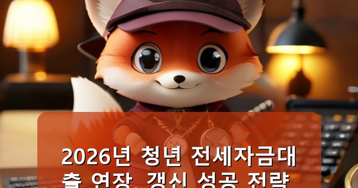 청년 전세자금대출 연장 - money.whcksdid.kr 캐릭터