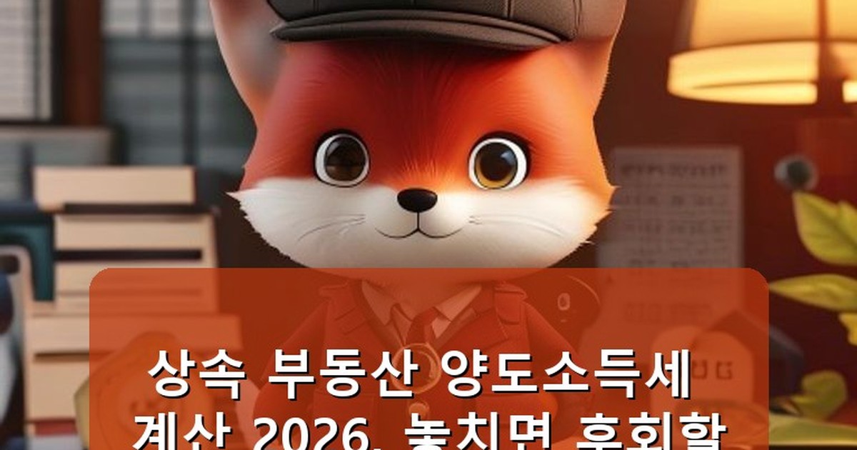 상속 부동산 양도소득세 계산 - money.whcksdid.kr 캐릭터